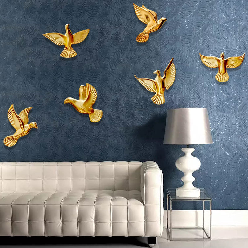 Golden Wall Sparrows 6pc Set