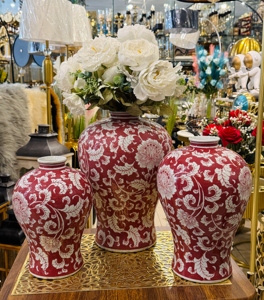 Red Ceramic Jar