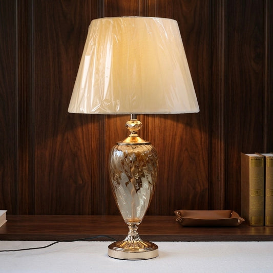 Glass Table Lamp Pair
