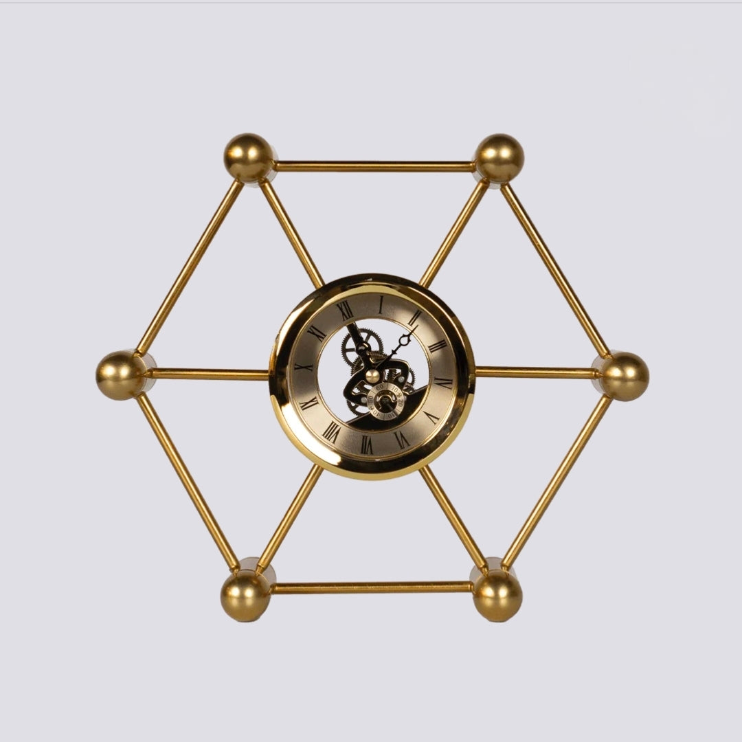 Golden Table Clock