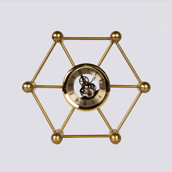 Golden Table Clock