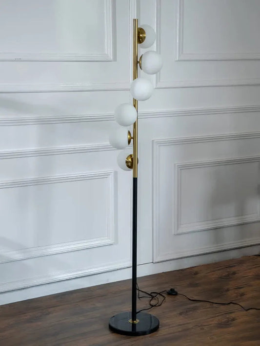 6 ball glass globe floor lamp
