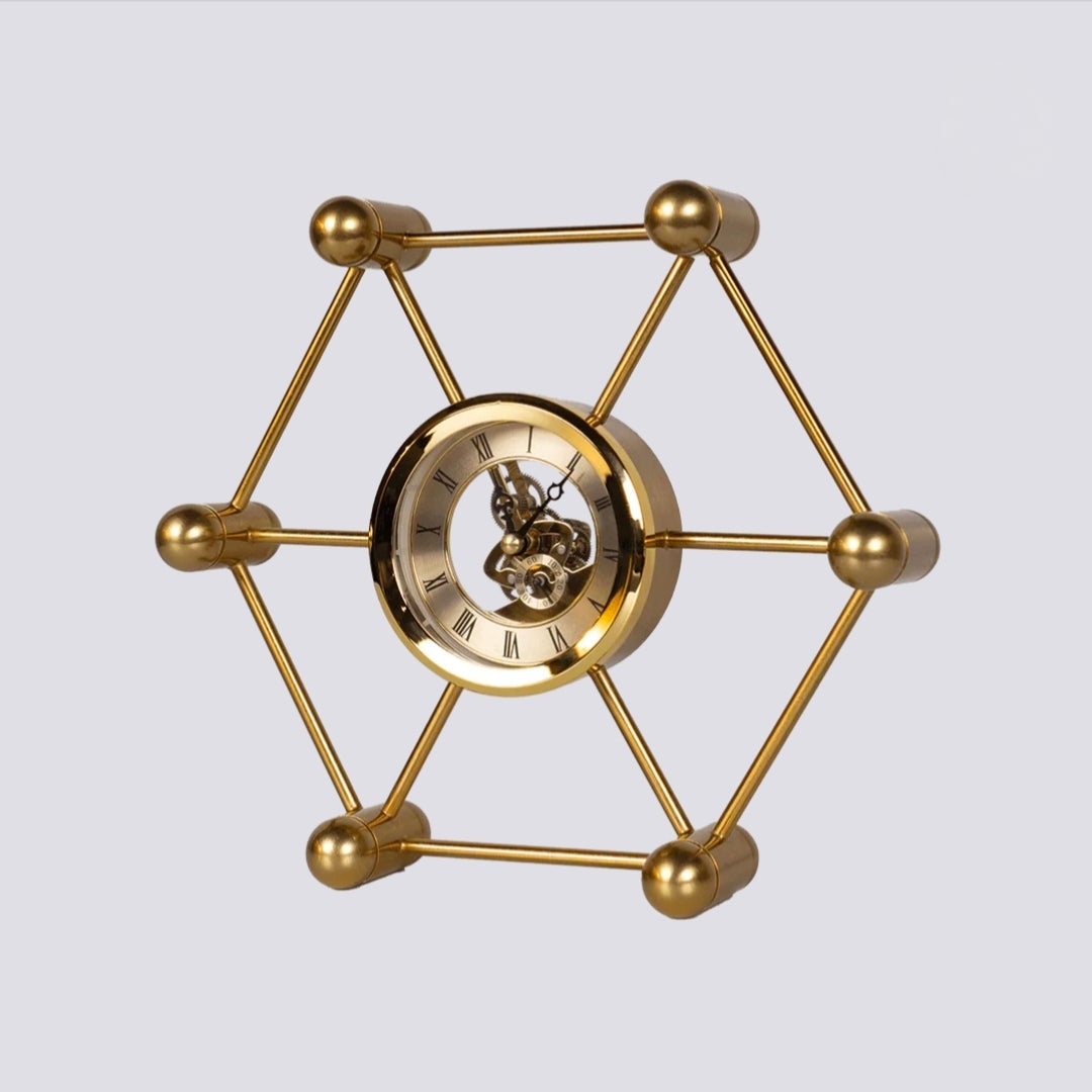Golden Table Clock