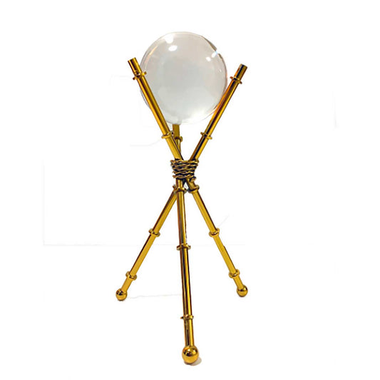 Brass & Crystal Ball Design Table Decor