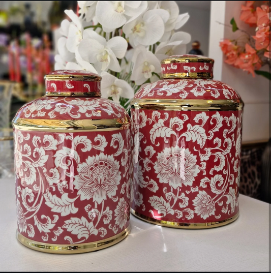 Red Ceramic Jar