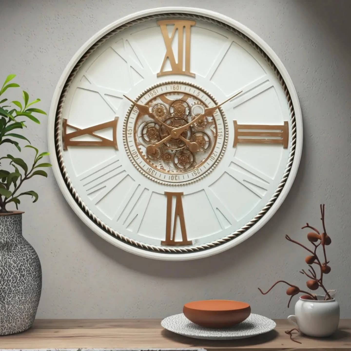 Wall Clock Moving Gear