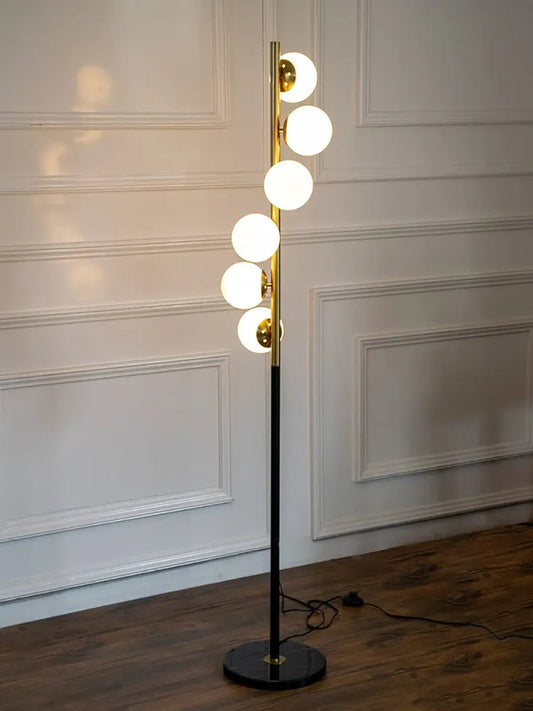 6 ball glass globe floor lamp
