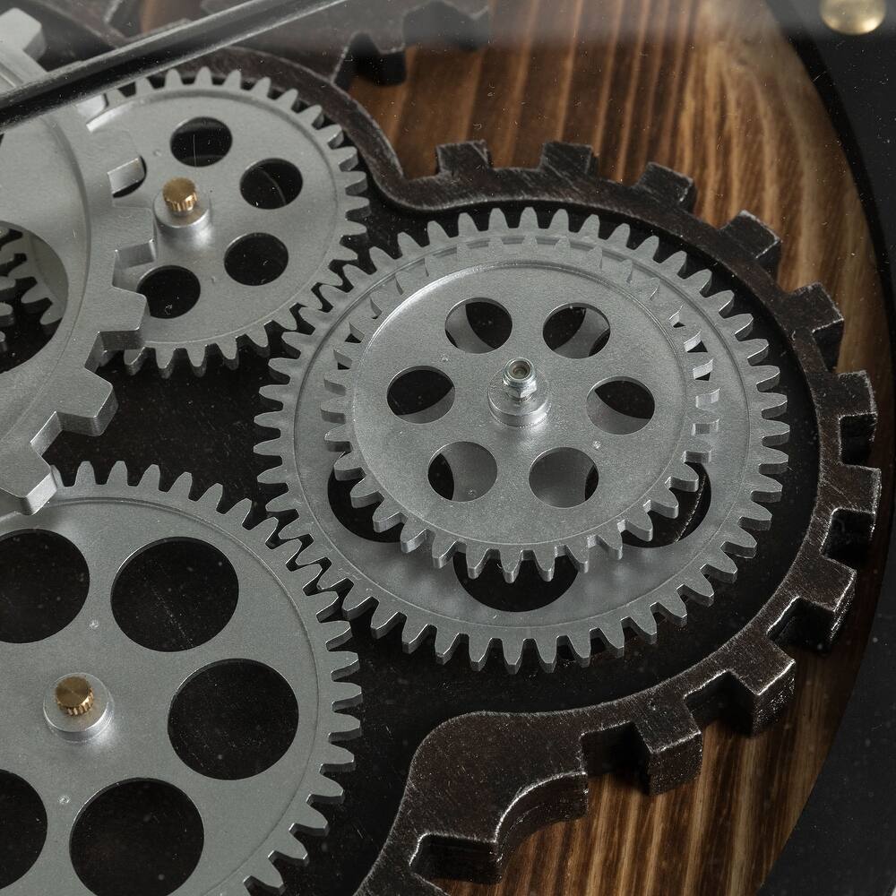 Wall Clock Moving Gears