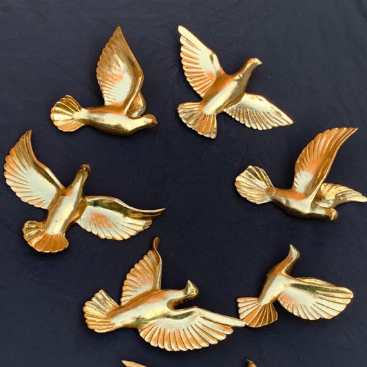 Golden Wall Sparrows 6pc Set