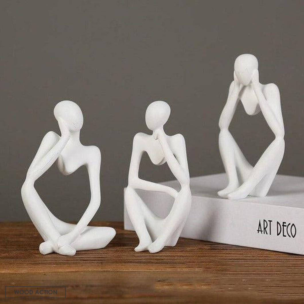 3pc Thinking Statue